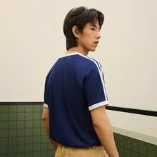 Adidas 3S TEE 純棉針織運動短袖T恤 - 寶藍色 - 查看 2