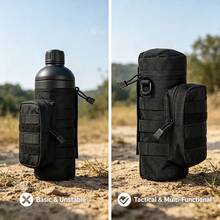2 Pcs Tactical Water Bottle Pouch With Shoulder Strap Portable Water Bottle Bag For Outdoor Travel Camping Hiking Cycling Fishing - Multicolor - View 6