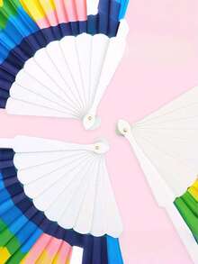6/12Pcs Rainbow Pride Fan, Collapsible Folding Hand Fan For Pride Parade, Plastic Portable Foldable Fan For Pride Month Party Decor - Multicolor - View 7