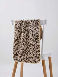 Juego de 4 Toallas - Estampado Animal Leopardo Guepardo Jacquard 2 Toallas de Baño, 2 Toallas de Mano, Toallas de Invitado Decorativas Suaves y Absorbentes de Lujo Juego de Toallas de Baño - Camel - Ver 7