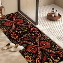 1pc, Home Decor, Bohemian Pattern Print, Linen Kitchen Rug, Kitchen Mat, Floor Mat, Bathroom Mat, Door Mat, 3D Print Rectangular, Suitable For Living Room, Bedroom, Hallway, Bathroom, Laundry Room - Polyester Rug, Suitable For Indoor And Outdoor Home Decor - Multicolor - View 3