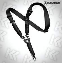 Kampak Kw321 Tactical Rifle Sling, Reinforced Single Point Sling, Black, Multipurpose Sling - Black - View 6