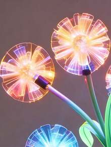 Solar Powered Dandelion RGB Color Changing LED Garden Stake Light, With Light Sensor Auto On/Off, IPX5 Waterproof Outdoor Decorative Landscape Light, Suitable For Yard Garden Patio Lawn Pathway Decoration - Solar Dandelion Lamp - View 12