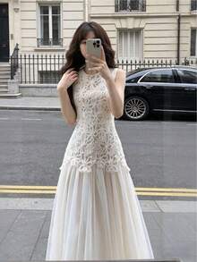 Women Long Dresses - 白色的 - 查看 3