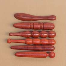 1/2 Pear-Shaped Solid Wood Massage Stick - Multifunctional Manual Wooden Acupoint Stick And Foot SAP Tool, Smooth Surface, Full Body Muscle Relaxation, Relaxation Aid, Best Gift Choice - A - View 2