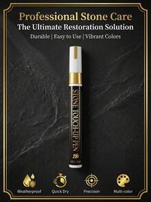 Gold Tombstone Marker Pen | Restore Faded Text On Tombstone Surfaces, Weather-Resistant, Quick-Drying Fine Tip, For Cemetery Maintenance Color Repair, Specifically Designed For Cemetery Maintenance And Inscription Repair - Multiple Styles - View 9