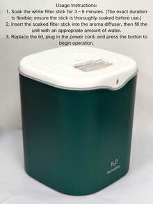 2L Humidificador de escritorio doméstico de alta capacidad en blanco/rosa/verde con difusor de aromas, luz LED de 7 colores, atomizador multifunción, alimentado por USB, niebla fría adecuado para habitaciones grandes, llenado superior, uso en toda la casa y plantas, material de plástico, apagado automático, adecuado para oficina, sala de estar, dormitorio y humidificación de plantas, decoración del hogar/10ml Aceites esenciales de aromaterapia - Multicolor - Ver 4