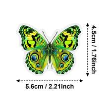 50 hojas de pegatinas transparentes de PET con patrón de mariposa vívido, duraderas e impermeables, calcomanías decorativas para arte y scrapbooking - 50 unidades - Ver 6