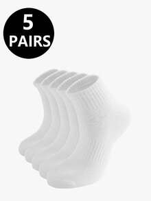 5/10/20 Pairs Men's Casual Socks, White Socks, Winter Socks, Black Socks, Odor-Resistant, Sports, Comfortable, Moisture-Wicking - Multicolor - View 6