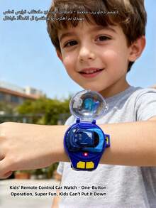 Children's Mini Watch-Style Remote Control Alloy Racing Car Toy, Sensory Toy, Montessori Toy, Game, Children's Racing Car, Boys Toy, Car, Toy, Toy Car, Car - 彩色 - 查看 3