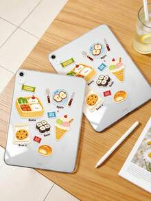 1個 TPU 軟殼冰淇淋便當圖案彩繪平板保護殼，相容 iPad 10.2/10.5/Air4/Air5/10.9/Pro 11"/10代/Air 11-In.(M2)-2024/Pro11-In.(M4)-2024/Air 11-Inch (M3) 2025/(A16) 11 Inch 11代 2025/Air7(M3)2025 (11-Inch)/Air 8(M4)2026(11-Inch)/Mini1/2/3/Mini4/Mini5/Mini6/Mini7/Air/Air2/9.7/Galaxy Tab A7 10.4 Inch/A8，可愛趣味 TPU 透明單殼保護套，無筆槽，筆僅供展示不含在內，輕巧超薄軟殼 - 彩色 - 查看 5
