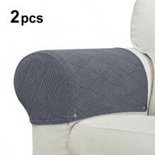 2pcs/Set Solid Color Jacquard Sofa Armrest Covers, Super Soft Elastic Sofa Armrest Protector, Dust-Proof, Suitable For All Seasons - Multicolor - View 6