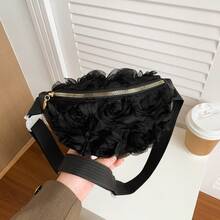 1 Stück Mädchen 3D Blumen Taillentasche, Reißverschluss Umhängetasche Brusttasche, lässige Schultertasche, geeignet für den täglichen Gebrauch - Ein neuer Stil - Übersicht 12