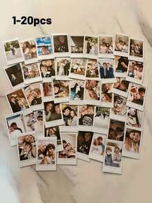 1/5/6/9pcs Customized Photo Booth Prints, Wedding Photo Booth Cards, Photo Booth Strip Frames, Personalized Strip Frames With Custom Photos, Mini Photo Prints, Commemorative Gifts, Banquets,S ,Forever Love, Retro Aesthetic, Anniversary - Multicolor - View 2