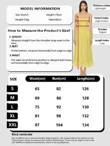 2026 Spring/Summer New Fashion Cream Yellow Ruffle Tie Strap Dress For Women Elegant - Yellow - View 9