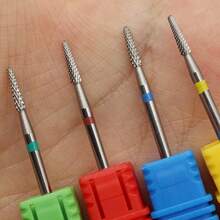 Easy Nail 1個碳化釘鑽頭用於去除角質，鎢鋼美甲鑽頭，2.35mm 軸心美甲電鑽頭 - 彩色 - 查看 6