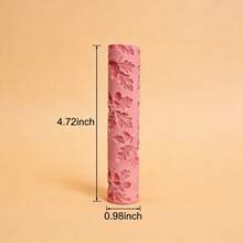 Oak Tree Acorn & Branch Pattern Clay Relief Texture Roller – DIY Pottery Craft Rolling Pin Tool For Polymer Clay, Ceramic Art, Fondant, Cookie Dough, Soft Clay Embossing,Deep Impression, Easy Clean – Ideal For Beginners & Professional Potters - Oak Branches Pink - View 5