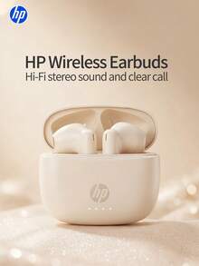 HP 全新惠普无线蓝牙耳机，半入耳式TWS立体声，内置麦克风支持高清语音通话，音乐和游戏均衡，低延迟，长续航，佩戴舒适，蓝牙6.0快速连接，兼容智能手机和电脑。 - 查看 1
