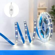 觸控開關暖白/白色USB LED燈條，3.2英尺-16.4英尺可彎曲2835 LED燈條，可裁剪自黏式電視背光、櫥櫃下照明、梳妝鏡桌飾燈，適用於臥室 - 觸控開關 - 查看 11
