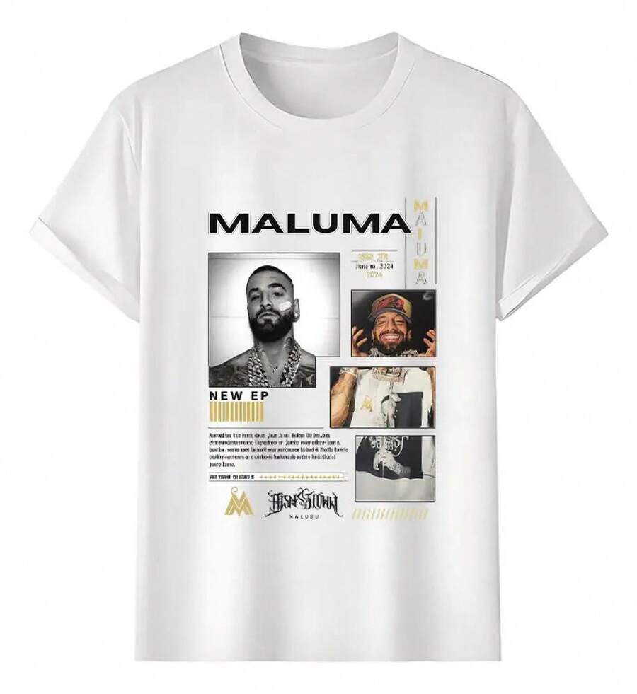 Muscle Freaks Reggaeton Style Singer T-Shirt - White - View 1