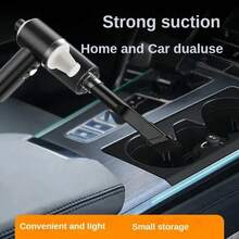 Portable Car Vacuum Cleaner, Multifunctional Handheld Vacuum Cleaner For Home Use, Small Car Vacuum Cleaner - Black - View 3