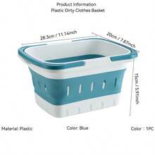 1pc Foldable Large Capacity Laundry Basket, Waterproof Dirty Clothes Storage Bin, Suitable For Dorm, Bedroom, Bathroom, Convenient & Practical - View 11