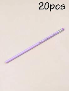 客製化刻字鉛筆 5/10/20/50/100/200支，大宗客製鉛筆，19cm/7.5in，5色：綠色/藍色/黃色/紫色/白色，可擦拭橡皮擦素描鉛筆，5美元以下平價，趣味鉛筆，可愛鉛筆，個性化禮物，開學季 - 風格A - 查看 17