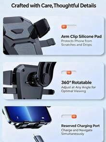 1PC Premium Car Phone Holder, Suction Cup Multifunctional Dashboard & Center Console Navigation Phone Mount - Dashboard Phone Holder - View 4