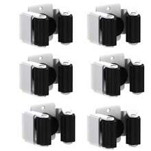2/4/6/8/12pcs Broom & Mop Hooks, Wall-Mounted Broom Holders, Heavy Duty Garden Tool Organizer Racks For Rakes, Shovels, Stainless Steel Mop Hangers With Screws, Multi-Function Wall Mounted Rack - Black and White - View 16
