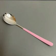 1/4pcs Stainless Steel Long-Handled Spoon - Suitable For Ice Tea Spoon, Coffee Spoon And Dessert Spoon, Sweetheart Spoon, Stirring Spoon - Suitable For Daily Use, Travel And Parties - Multicolor - View 7