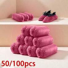 50/100 Peças Capa Descartável para Sapatos 13.8*7 Polegadas Filme de PE para Cobertura dos Pés para Manter o Chão Limpo, Impermeável, Antiderrapante, para Organização e Armazenamento, para Uso Doméstico, Escritório, Escola, Acessórios para Sapatos e Botas - Multicolorido - Visão 2