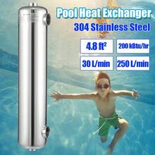 ZHFEISY Pool Heat Exchanger Tube 200K Same Side 1"+ 1 1/2"FPT FAST 304 Stainless Steel - default - View 1
