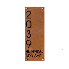 1pc Customized Rusty Metal Address Sign, Outdoor Door Plaque, 2D Printed Faux Rusty Address Plate, Modern Address Sign, Personalized Door Plaque Gift, Iron Material, Wall-Mounted Structure, Customized Welcome Sign | Elegant Door Plaque | Exquisite Design - Multicolor - View 19
