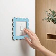 1/3 Stücke moderner Holz-Schalter-Dekorrahmen, Holz-Schalter-Schutzabdeckung, Schalter-Anti-Schmutz-Rahmen, geeignet für Schlafzimmer, Küche, Wohnzimmer Schalter Dekoration, passt für Schaltergröße (8,6 cm/3,38 Zoll) - Schalterdekoration - Übersicht 6