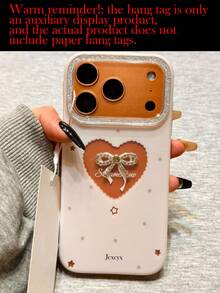 可愛環氧樹脂 3D 蝴蝶愛心手機殼，適用於 iPhone 17 16 15 14 13 12 Pro Max Plus 11，奢華可愛鏡頭保護後蓋 - 鏤空蝴蝶結 - 查看 7
