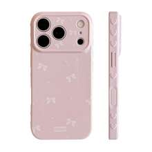 公主風珍珠蝴蝶結手機殼，適用於 iPhone 17 Pro、17 Pro Max，16 Pro Max 全包覆，15 軟殼，並相容於 14/13/12/11 - 粉色 - 查看 5