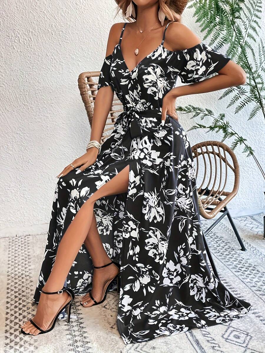 Vestido de moda para mujer - Negro - Ver 1