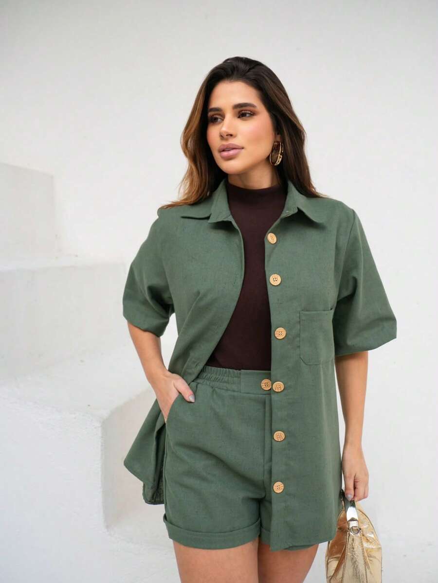 Striped Set - צבאי ירוק - ראה 1