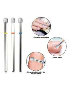 Mushroom-Shaped -Plated Rhinestone Nail Drill Bit-A Tool For Removing Cuticles - Multicolor - View 5