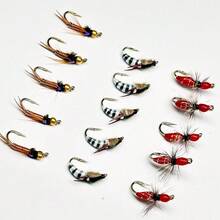 Fly Fishing Bait-3Box Bundle(Total 9Pcs Flies)With Fly Fishing Box Artificial Wet Flies Nymphs Bait For Flishing Trout/Carp Artificial Fishing Lures - Multicolor - View 6