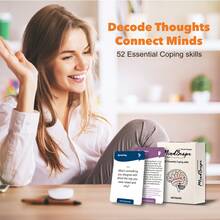 MindScape Reflection Cards - 52 Extra Durable Self-Awareness Cards For Adults, Self-Care Question Deck To Spark Mindfulness, Meditation And Personal Growth, Great Tool For Journaling, Therapy And Daily Reflection - Apricot - View 4