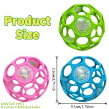 Baby Sensory Ball Rattle(1pc) Easy Grip Bell Toy For Baby, Developmental Play Toy Great Gift For All Holiday Birthday Children's Day Back-To-School - Multicolor - View 6