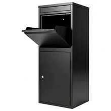 Shoze Oversized Lockable Wall Mount Mailbox, Sturdy Outdoor Post Box With Lock, Large Capacity For Daily Letters, Mails And Multiple Packages Storage For Home & Yard Use - Black - View 4