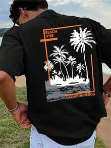 Camiseta casual de moda para hombre, estilo americano, con cuello redondo y mangas cortas. - Blanco - Ver 11