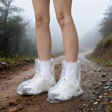 10 pares de fundas impermeables para zapatos, fundas desechables de plstico para lluvia, fundas impermeables para botas para exteriores y interiores para hombres y mujeres transparente - inicial - Ver 5