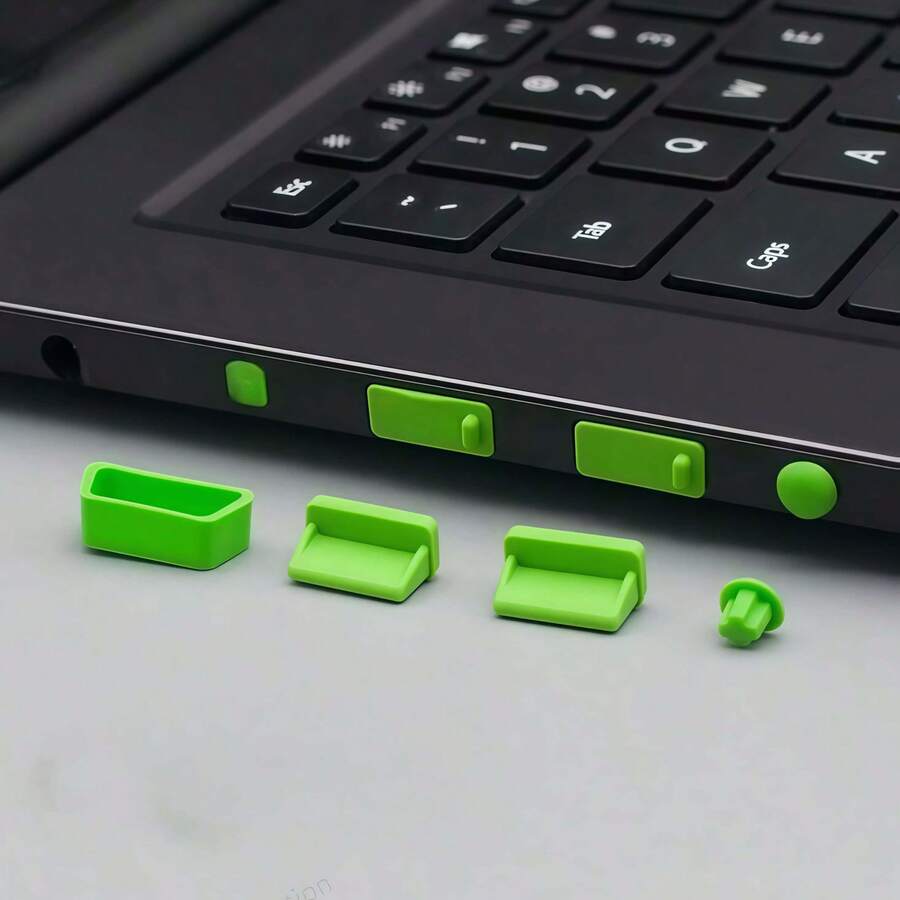 Juego de 16 tapas de silicona universales a prueba de polvo y agua para puertos e interfaces de laptop, incluyendo USB, Type-C, RJ45 de red y jack de audio. Cubiertas de protección contra el polvo para puertos de laptop.