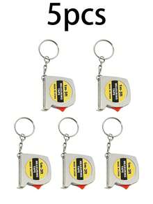 Cinta métrica portátil de acero con llavero, mini regla para proyectos DIY, oficina, carpintería, cinta métrica de 1m, pequeña regla colgante, llavero para coche - Multicolor - Ver 12