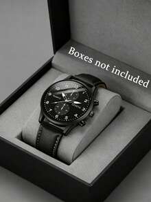 5/1pc, Fashionable Minimalist Teen Business Round Pointer Display Sports Watch With Business Wallet + Bracelet + Ring + Necklace, Suitable For Wearing At Gatherings, Parties, Office, Various Holidays To Tell Time, Also Ideal As The Best Gift Choice For Back To School Season, Birthdays, Easter, Etc. - Multicolor - View 3
