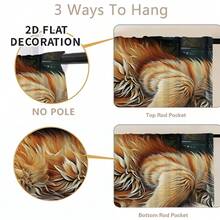 1pc, Home Decor, Cat Pattern Printed Table Skirt, Kitchen Small Curtain, Kitchen Cabinet Cover, With Curtain Holes, Easy To Hang, Rectangular, Machine Woven, Machine Washable, Kitchen Decoration And Accessories, Perfect For Kitchen Cabinets And Home Decor - Multicolor - View 8