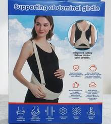 Maternity Support Belt, Adjustable Support For Pregnant Women - White - View 3